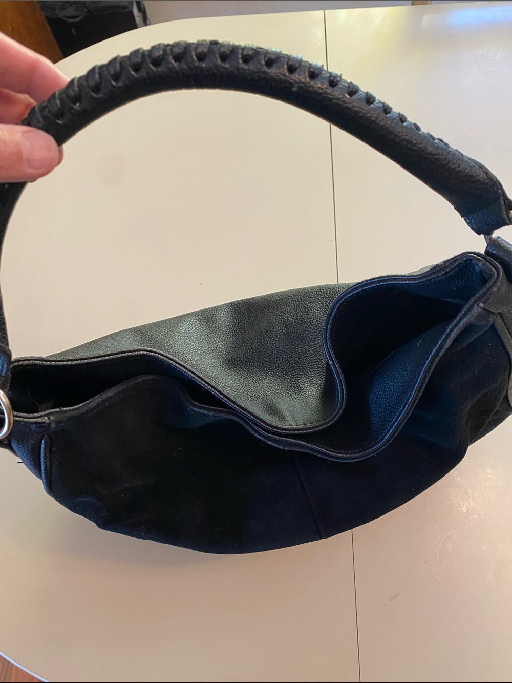 Everyday Black Faux Leather Large Tote/ Shoulder Bag